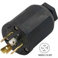 Conntek Conntek 60315, 20-Amp Locking Assembly Plug with NEMA L14-20P Male End, 3 Pole- 4 Wire 60315